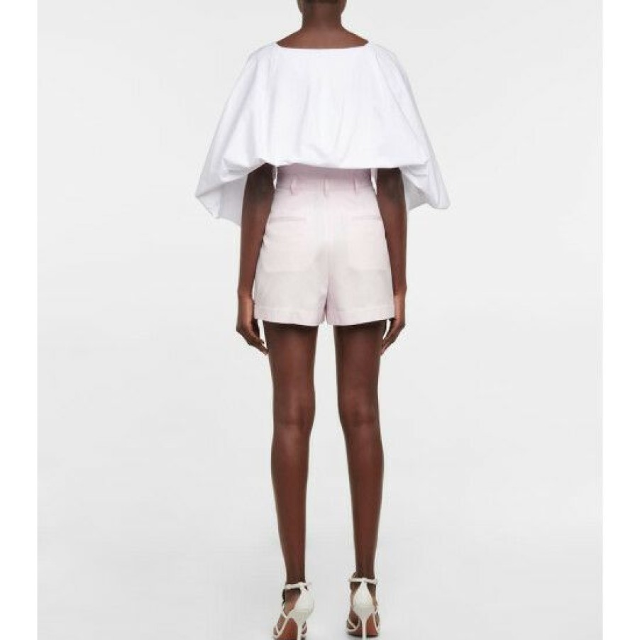 * Alaia Cotton And Silk High-Rise Shorts