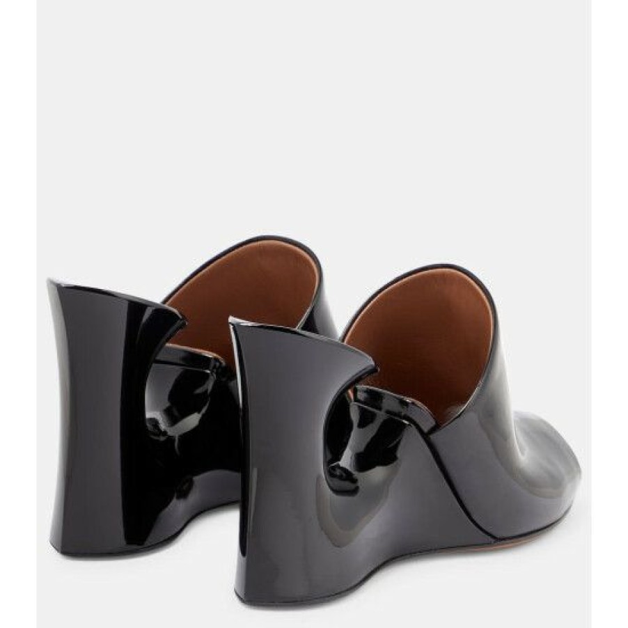 * Alaia Sculpture Patent Leather Mules