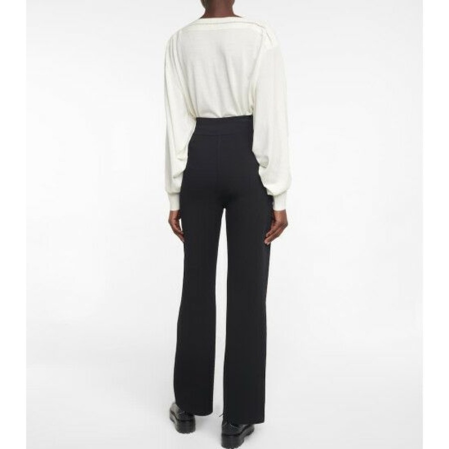 * Alaia High-Rise Wide-Leg Pants