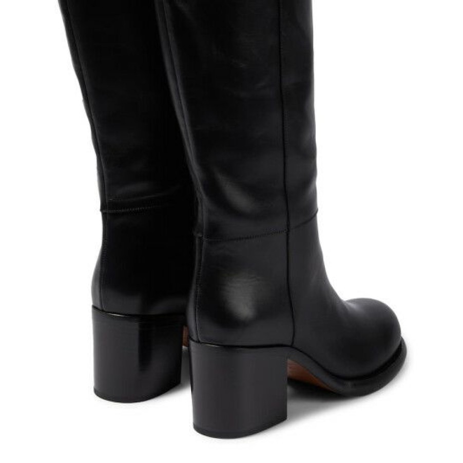 * Alaia Leather Over-The-Knee Boots