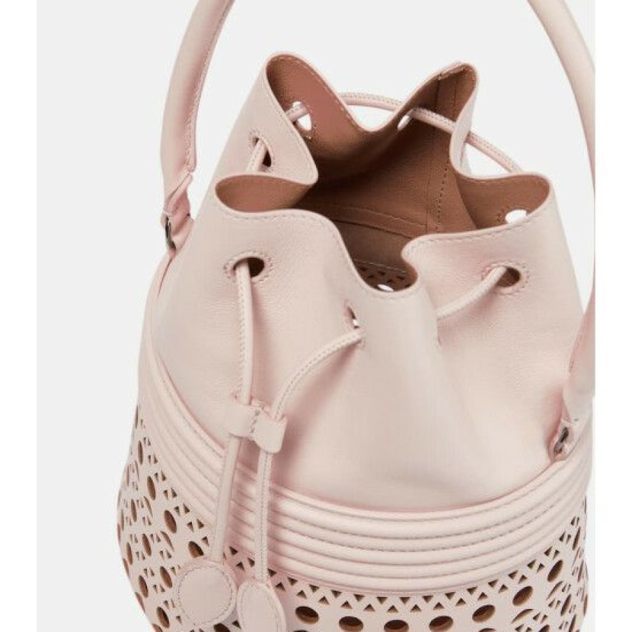 * Alaia Corset Small Leather Bucket Bag