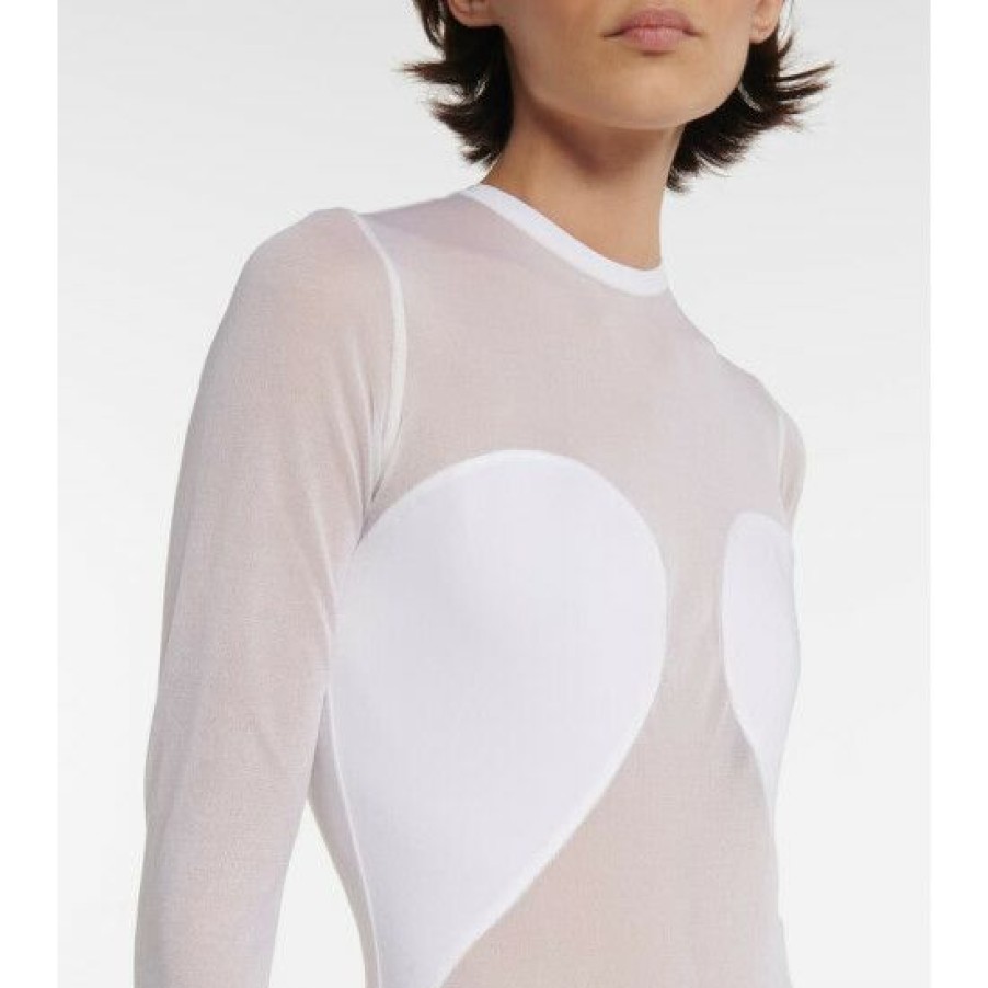 * Alaia Crepe Silk-Blend Bodysuit