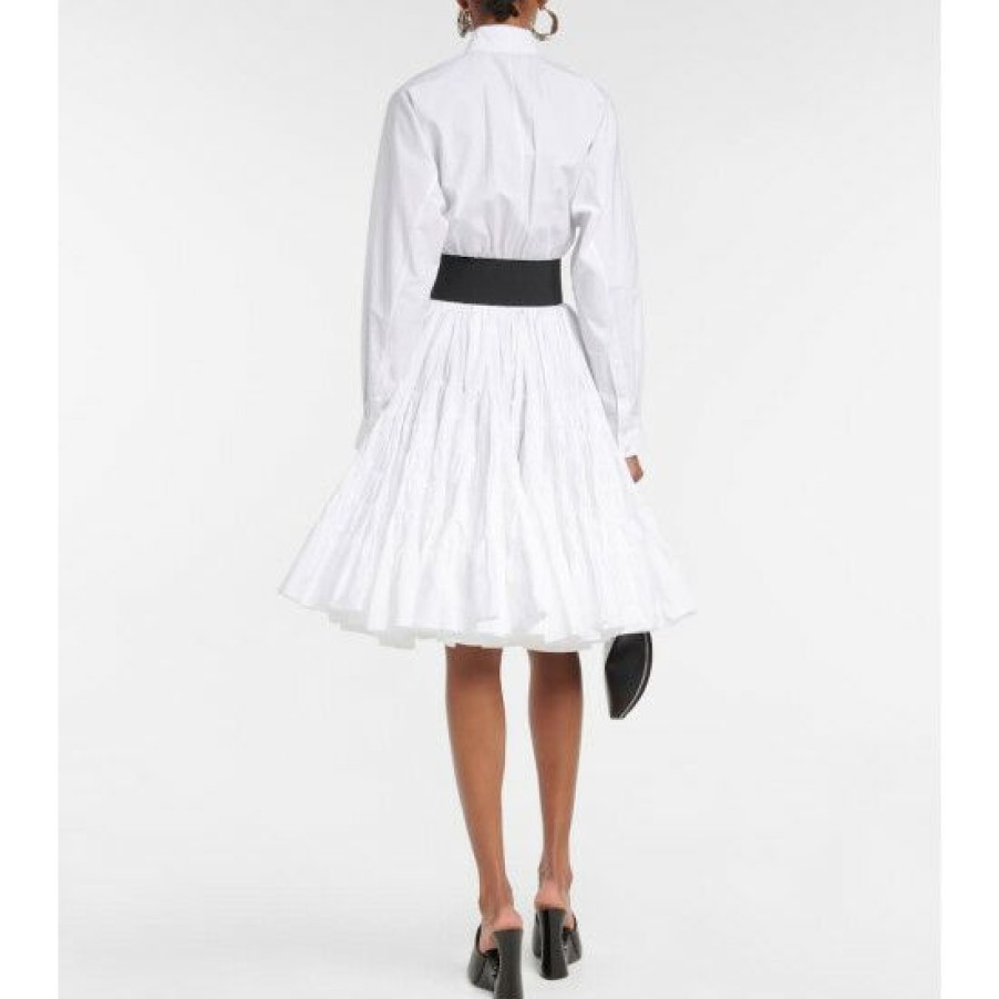 * Alaia Belted Cotton Poplin Shirt