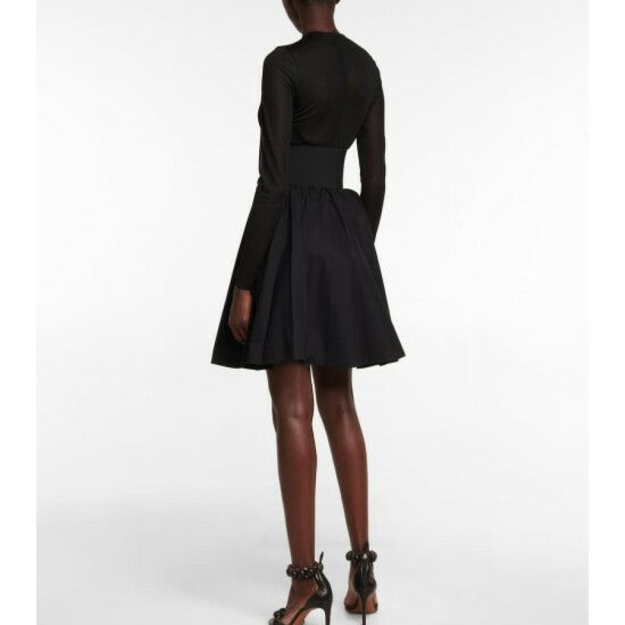 * Alaia Belted Cotton Skirt