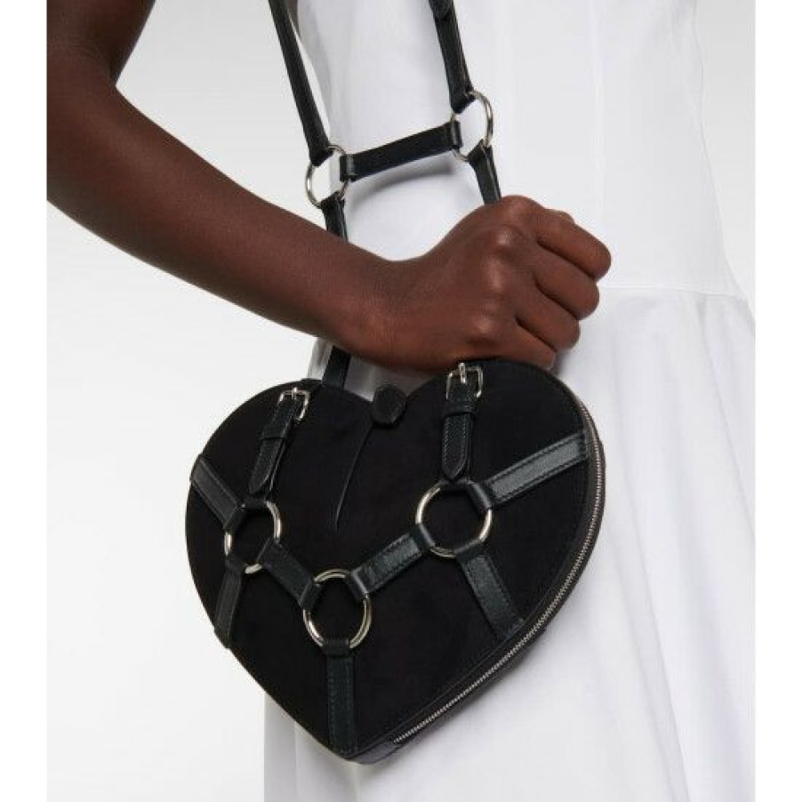 * Alaia Le Coeur Embellished Leather Shoulder Bag