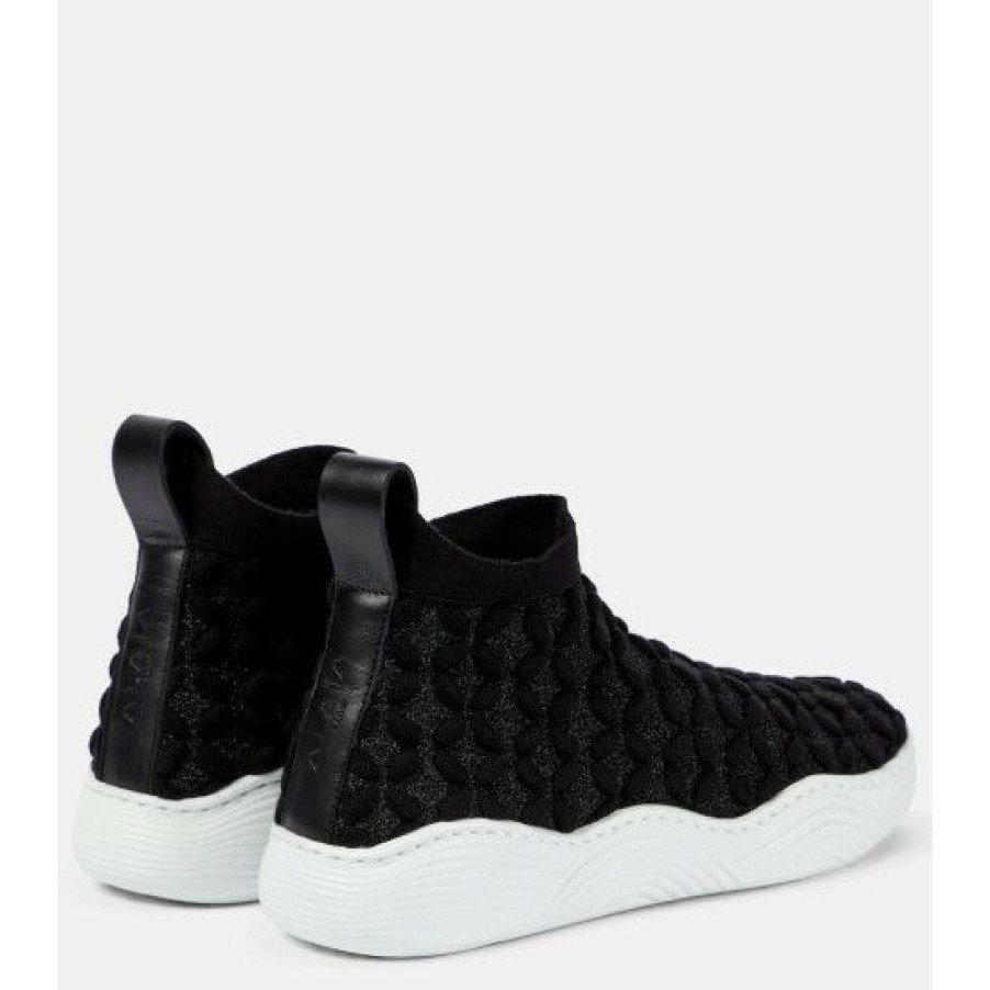 * Alaia Stretch-Knit Sneakers