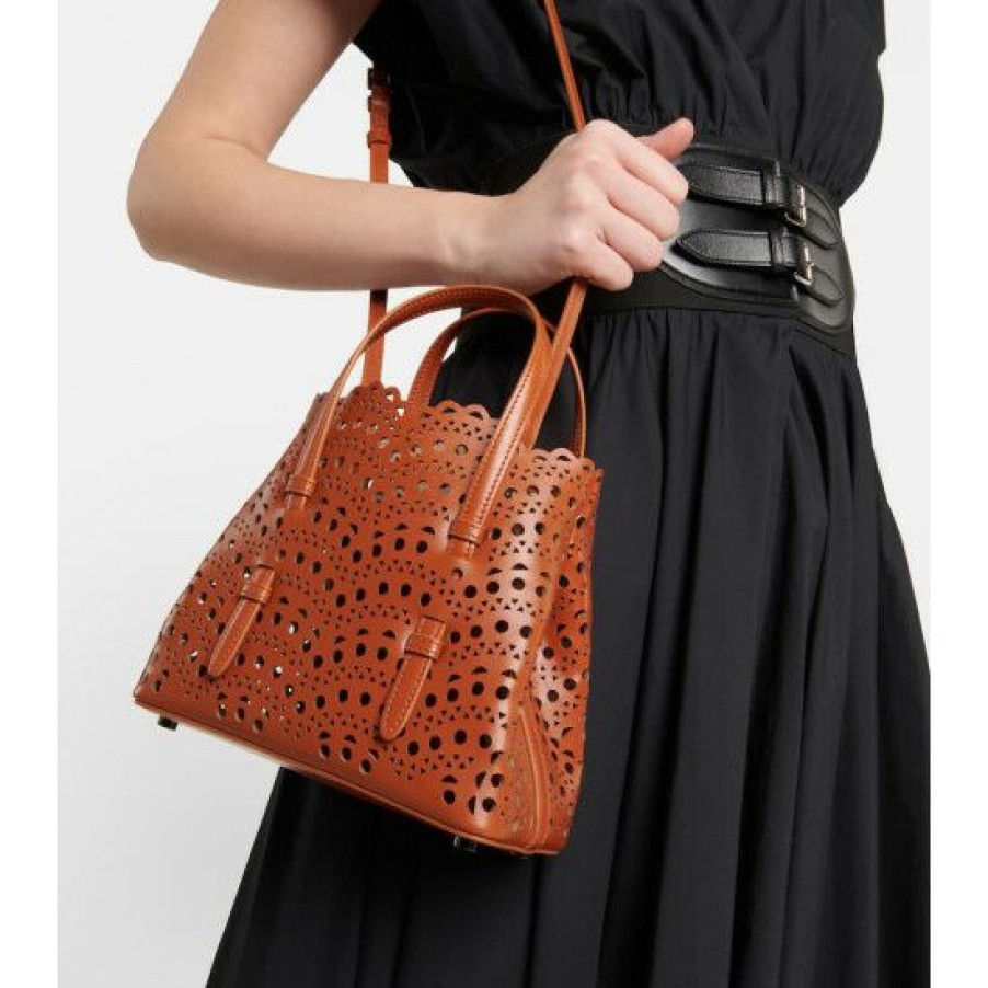 * Alaia Mina 20 Mini Leather Tote