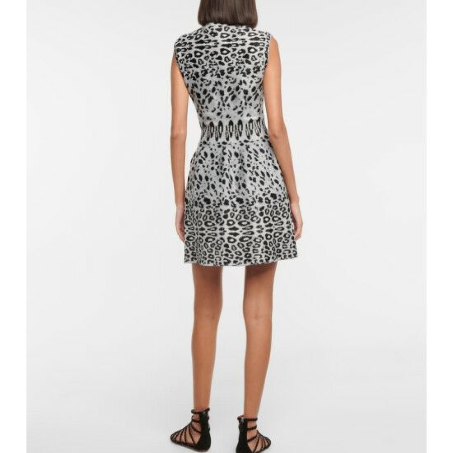 * Alaia Leopard Jacquard Minidress