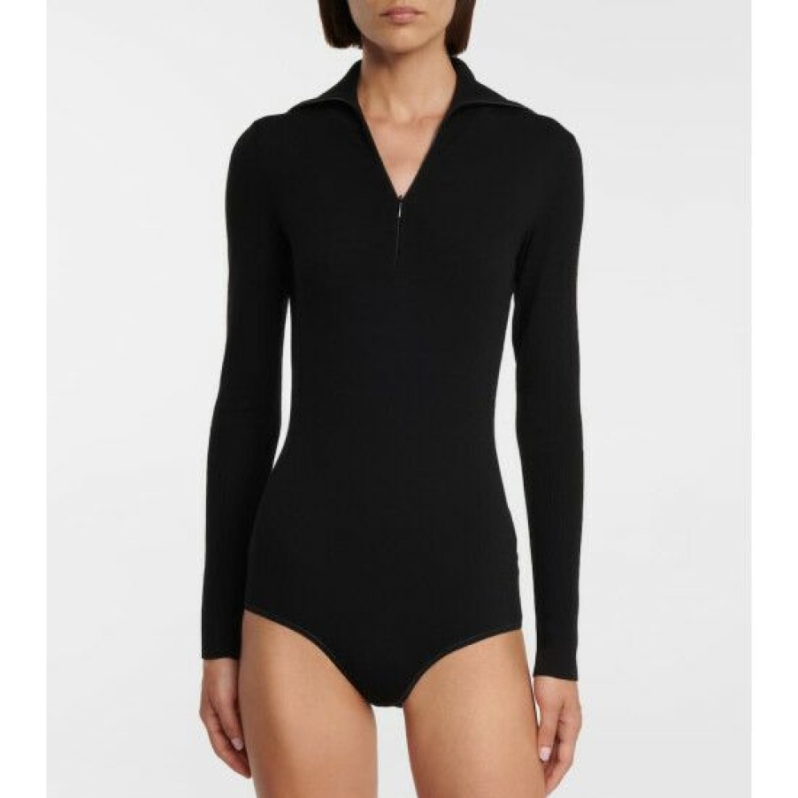 * Alaia Wool-Blend Bodysuit