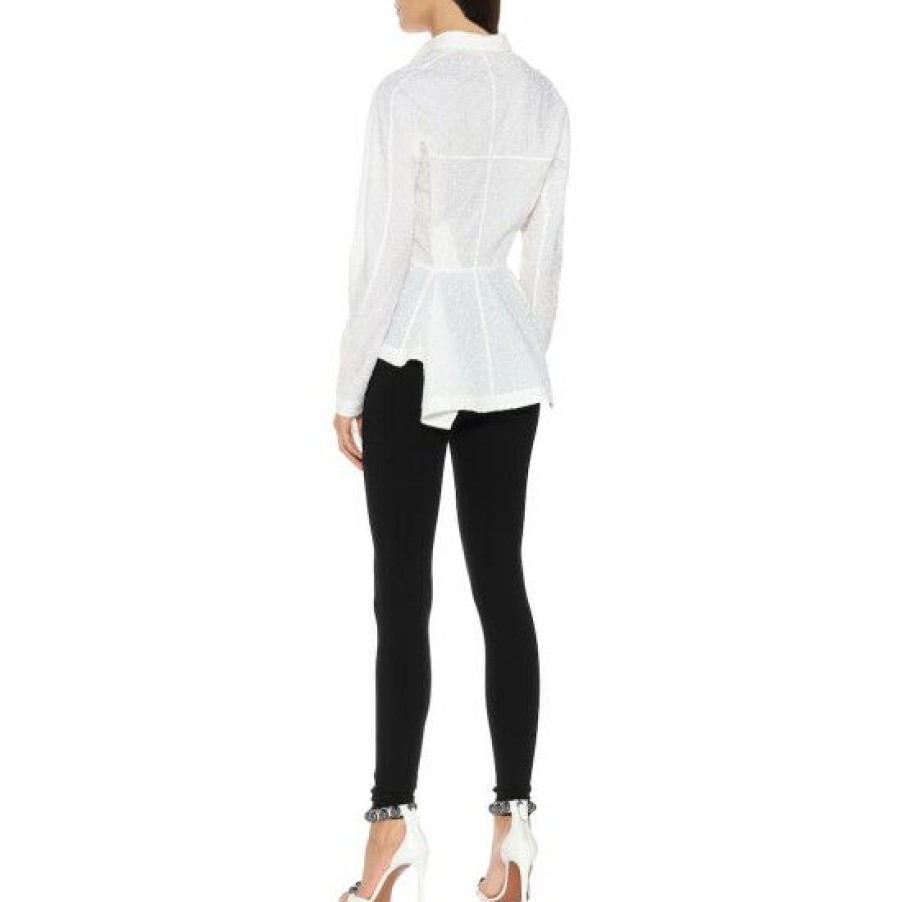 * Alaia Embroidered Wool-Mousseline Shirt