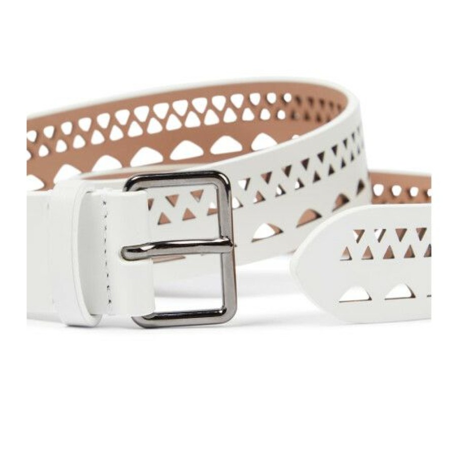 * Alaia Laser-Cut Leather Belt