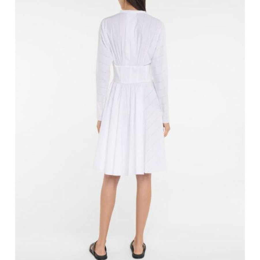 * Alaia Ruched Cotton Poplin Minidress