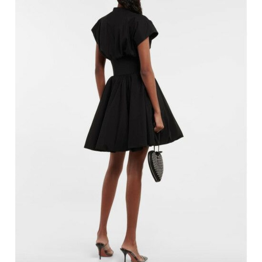 * Alaia Belted Cotton Poplin Minidress