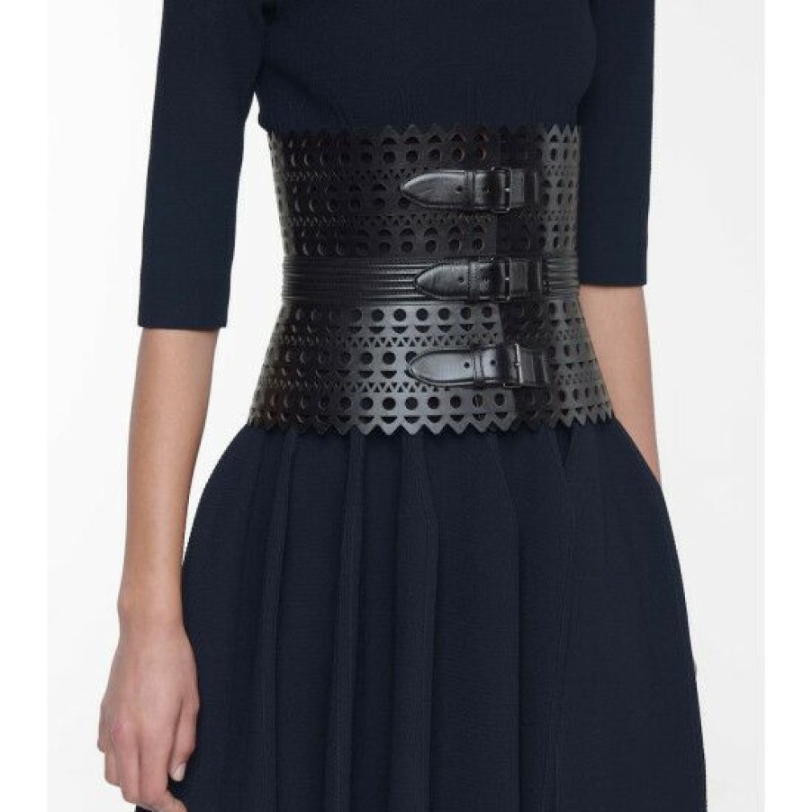 * Alaia Vienne Leather Corset Belt