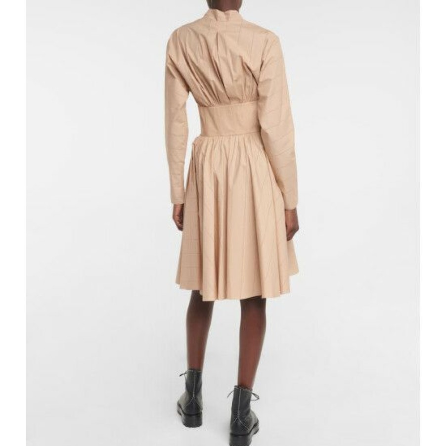 * Alaia Long-Sleeved Cotton Minidress