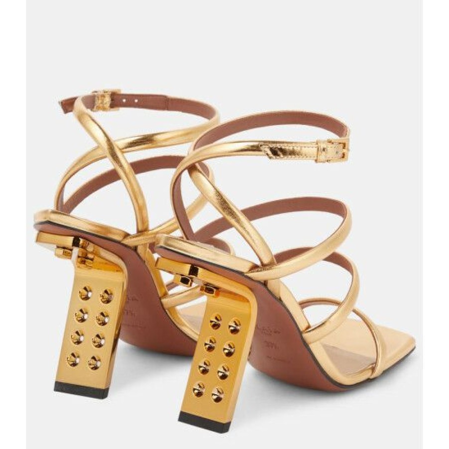 * Alaia Perfo Leather Sandals