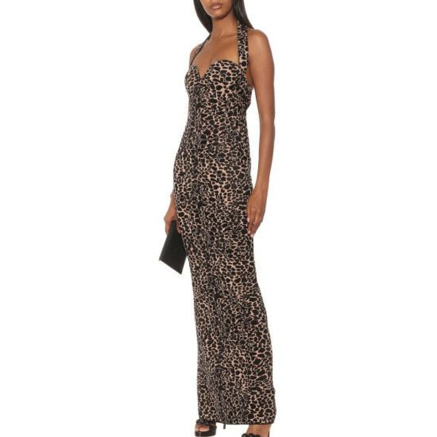 * Alaia Leopard-Print Velvet Jacquard Gown