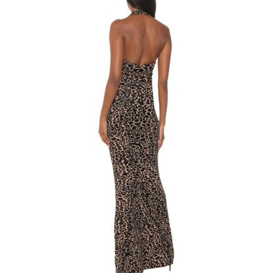 * Alaia Leopard-Print Velvet Jacquard Gown