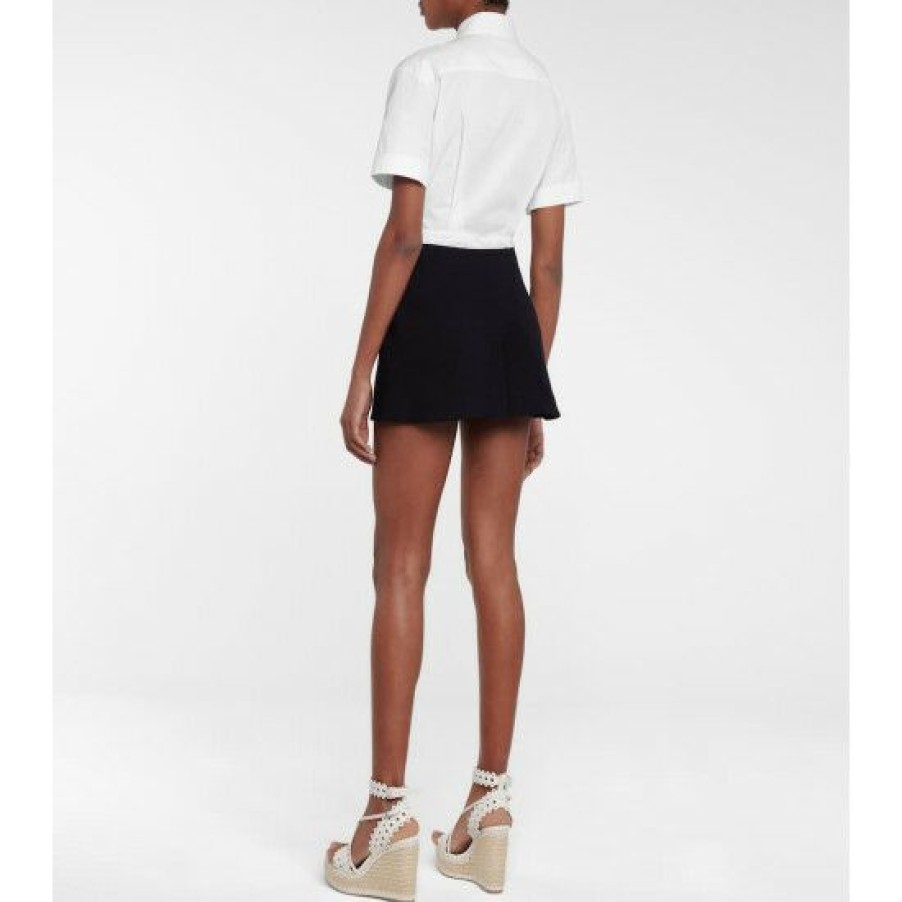 * Alaia High-Rise Cotton Skort