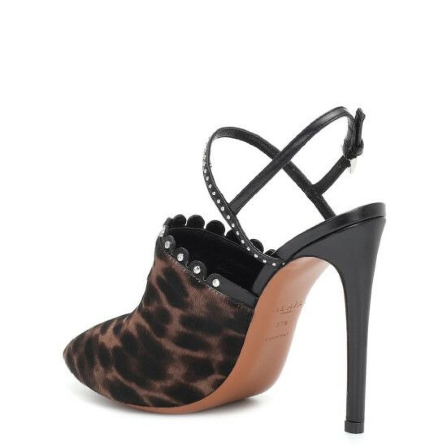 * Alaia Calf Hair Slingback Pumps