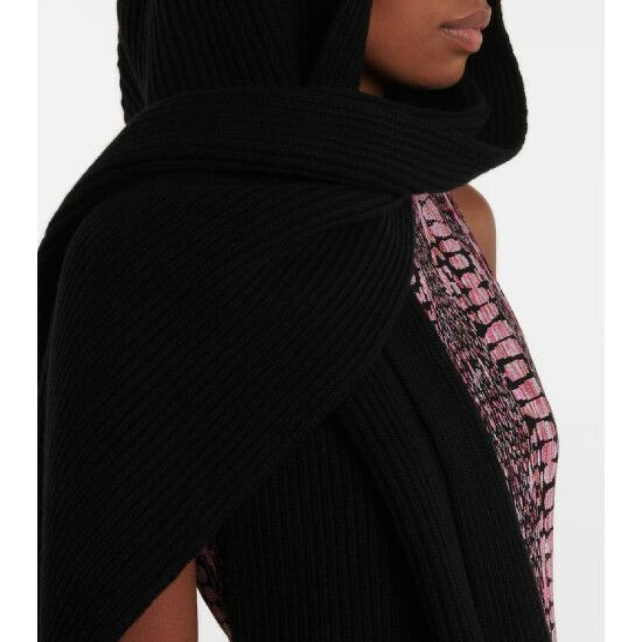 * Alaia Wool And Cashmere Hood Scarf