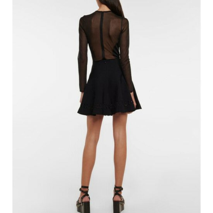 * Alaia Woven Cutout Miniskirt