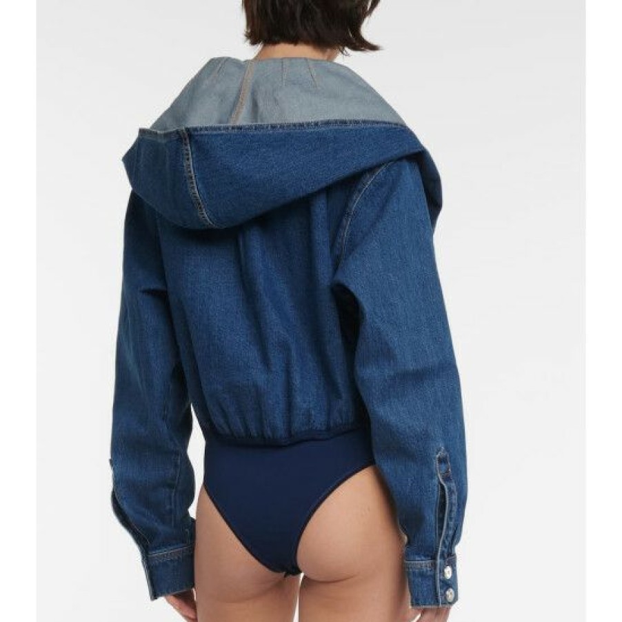 * Alaia Denim Bodysuit