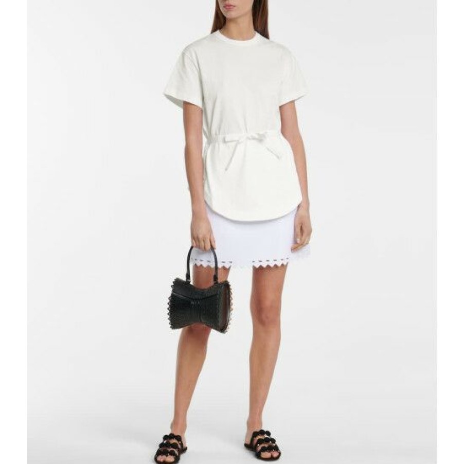 * Alaia Peplum Cotton T-Shirt