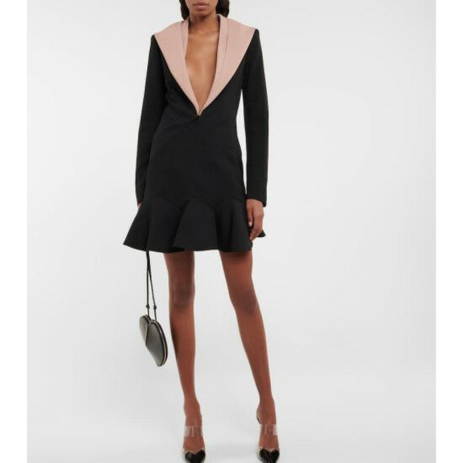 * Alaia Hooded Virgin Wool Minidress