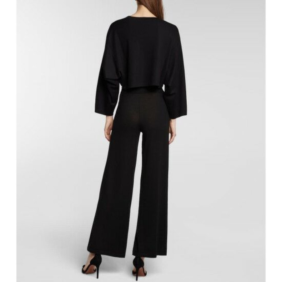 * Alaia Cropped Cashmere And Silk Sweater