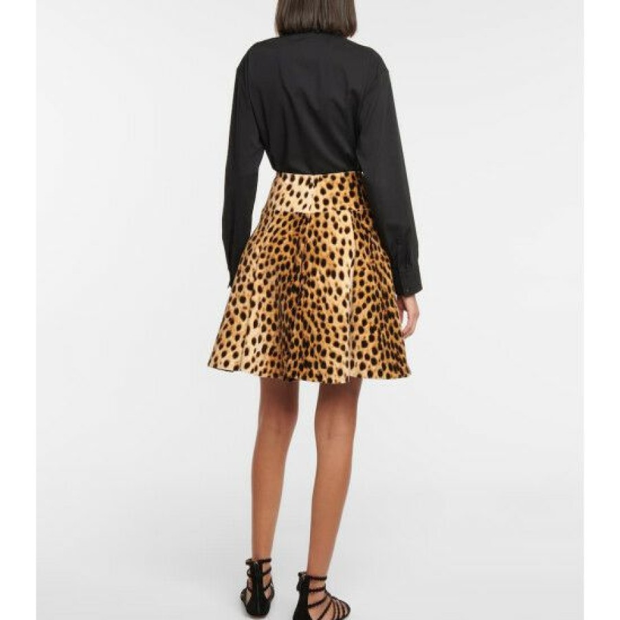 * Alaia Cheetah-Print Velvet Miniskirt