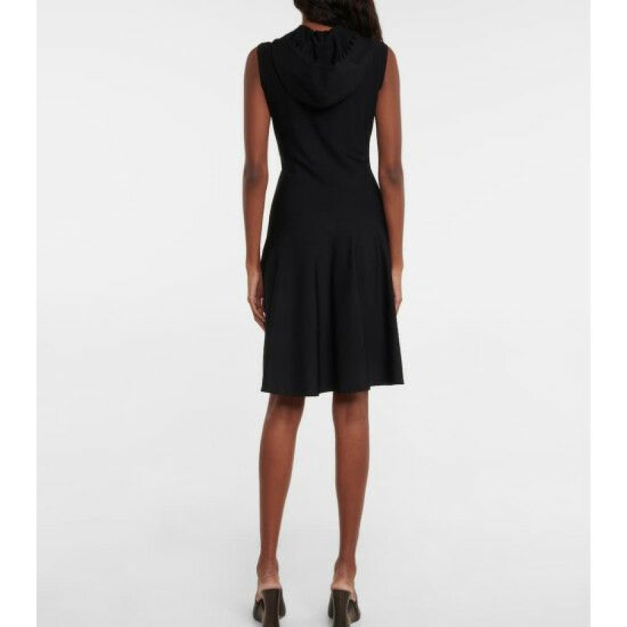 * Alaia Hooded Knit Minidress