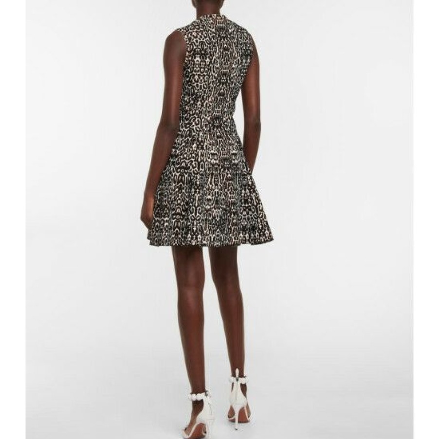 * Alaia Leopard-Print Jacquard Minidress