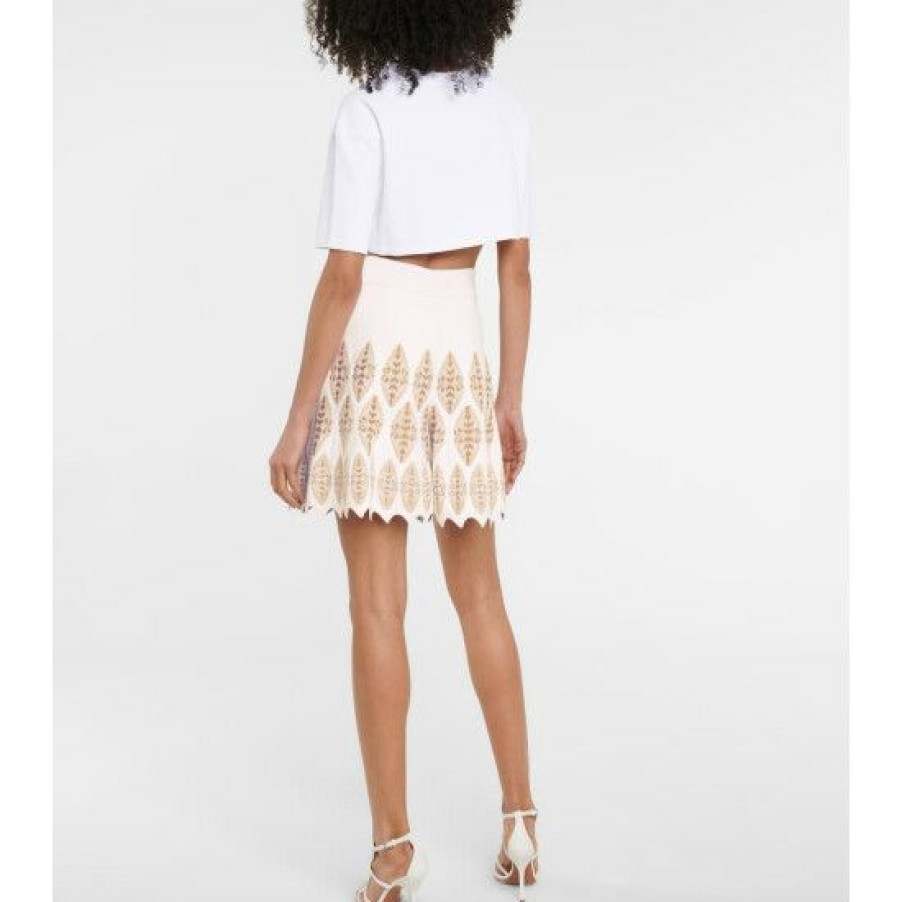 * Alaia High-Rise Jacquard Shorts