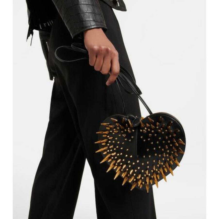 * Alaia Le Coeur Studded Leather Shoulder Bag