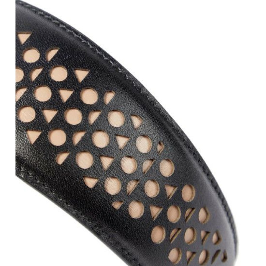 * Alaia Vienne Laser-Cut Leather Headband