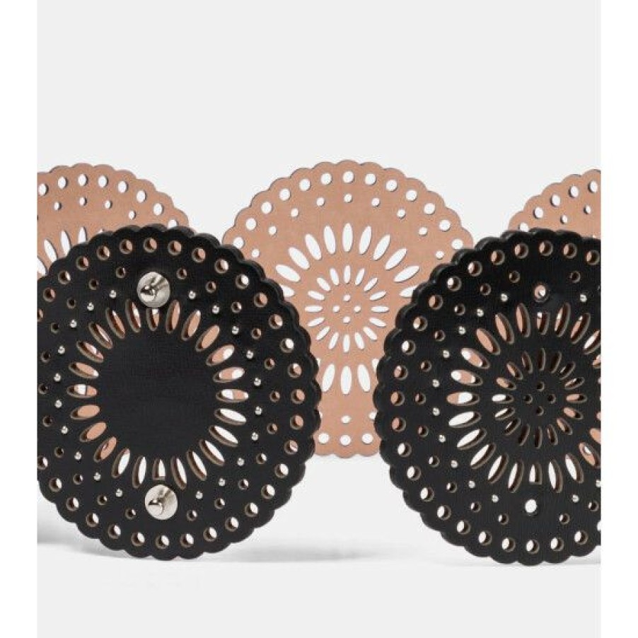 * Alaia Laser-Cut Leather Belt