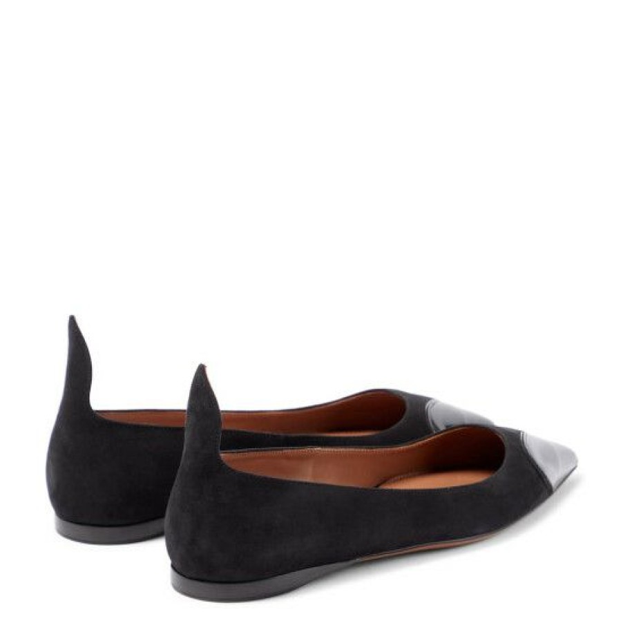 * Alaia Coeur Suede Ballet Flats