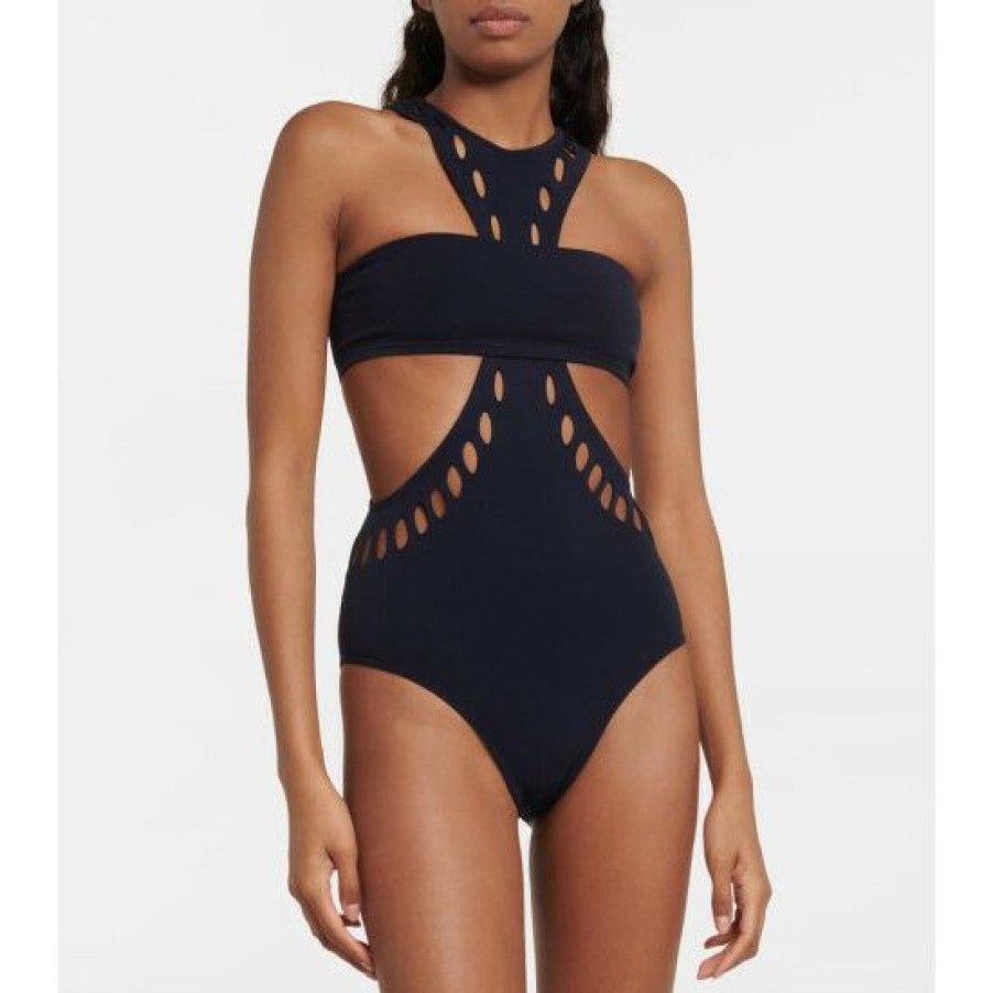 * Alaia Cutout Bandeau Swimsuit