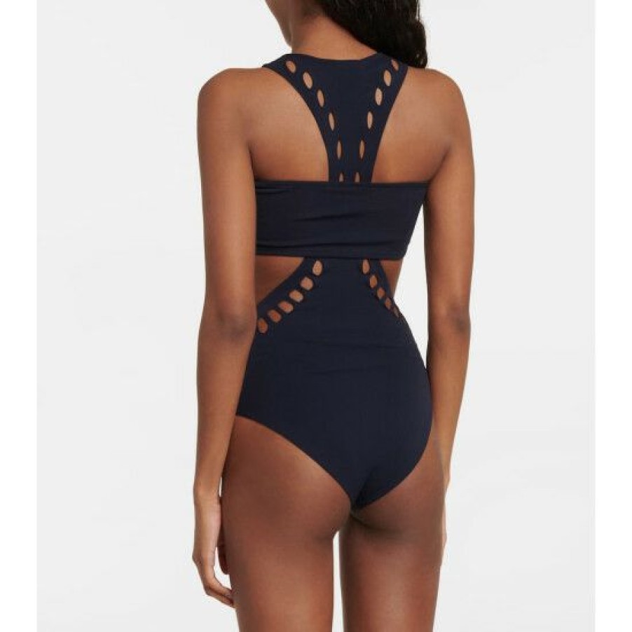 * Alaia Cutout Bandeau Swimsuit