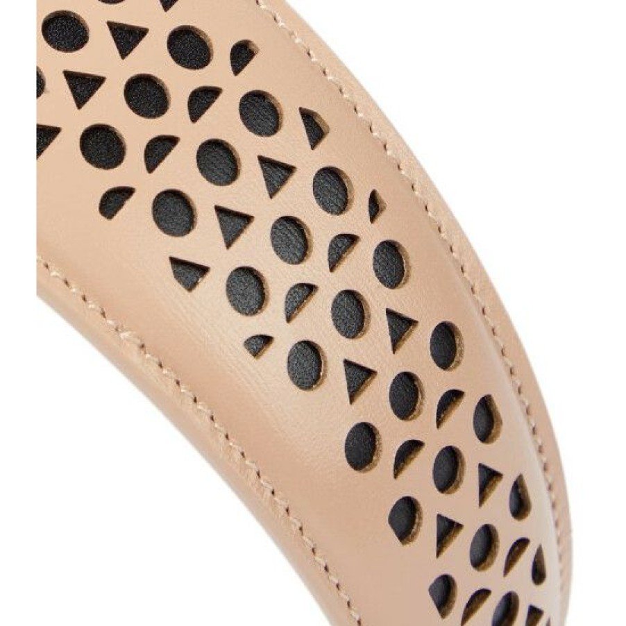 * Alaia Vienne Laser-Cut Leather Headband