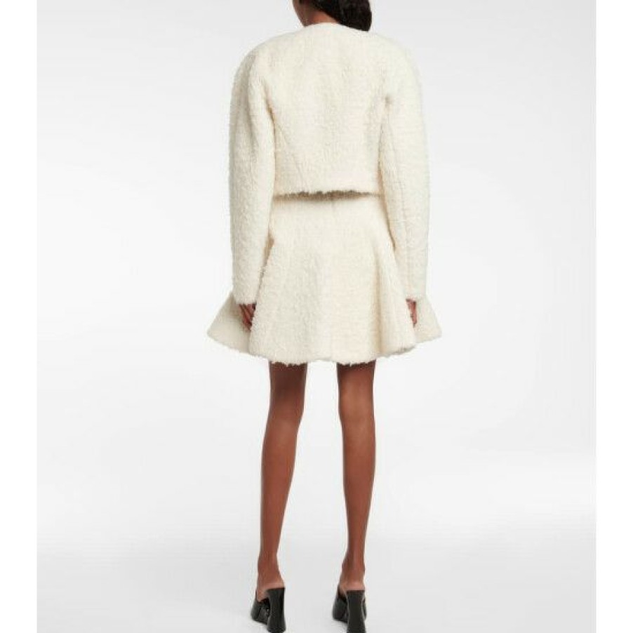 * Alaia Cropped Alpaca And Cotton Jacket