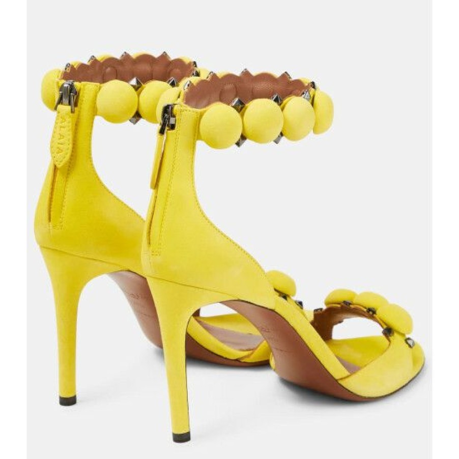 * Alaia La Bombe 90 Suede Sandals