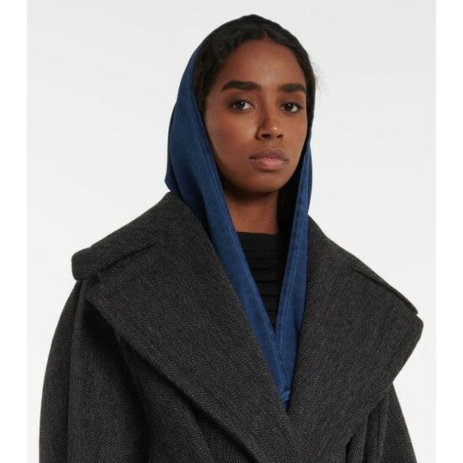 * Alaia Denim Knit Hood