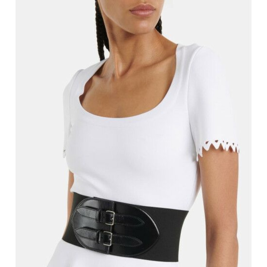 * Alaia Buckled Leather Corset Belt