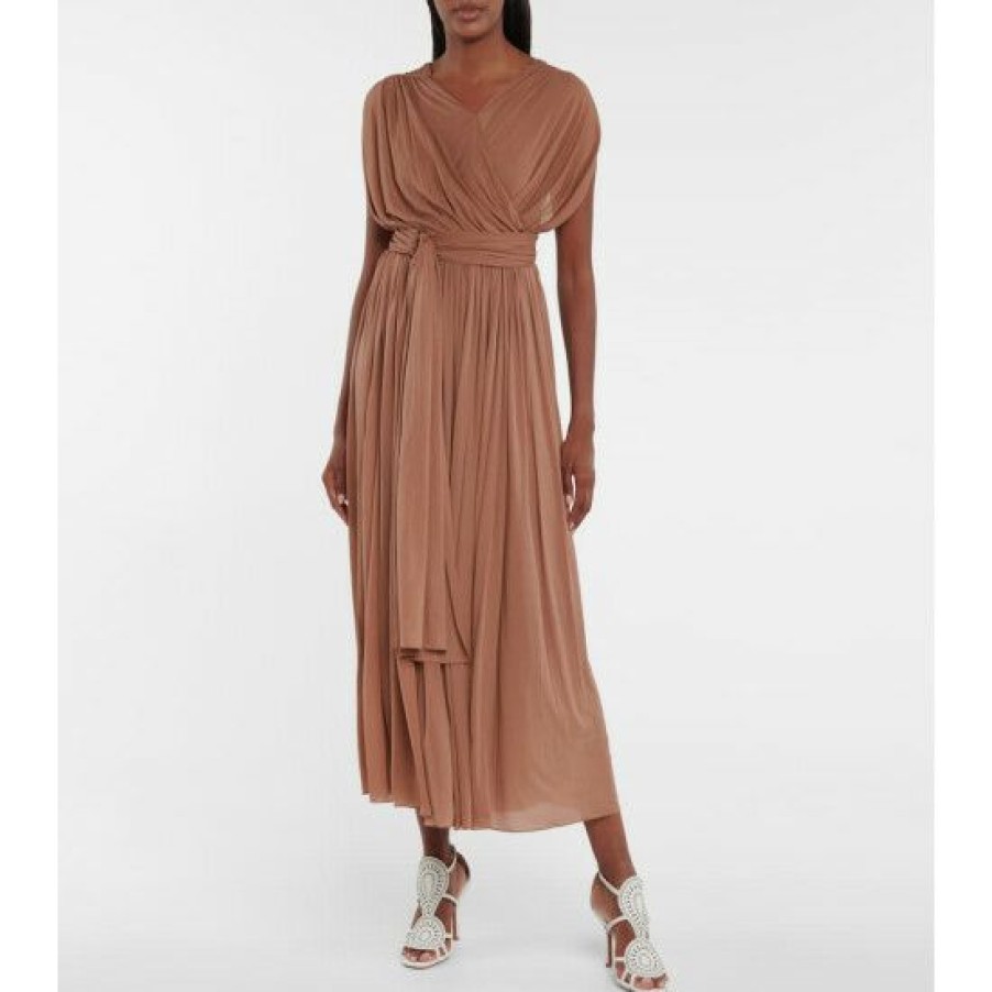 * Alaia Plisse Midi Dress