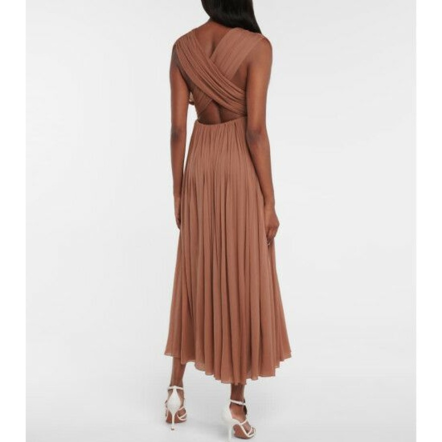 * Alaia Plisse Midi Dress