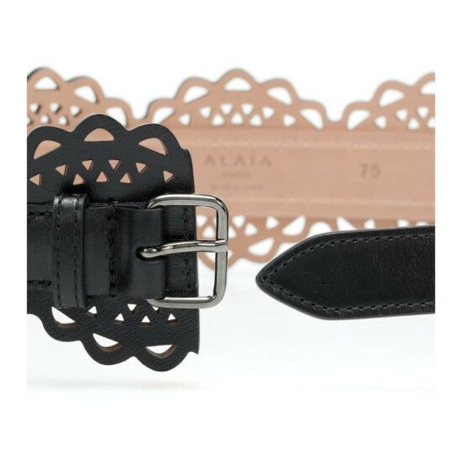 * Alaia Laser-Cut Leather Belt