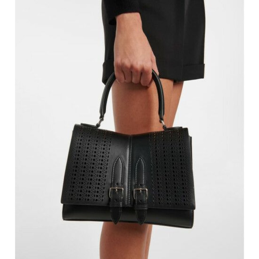 * Alaia Bellechasse 25 Laser-Cut Leather Tote