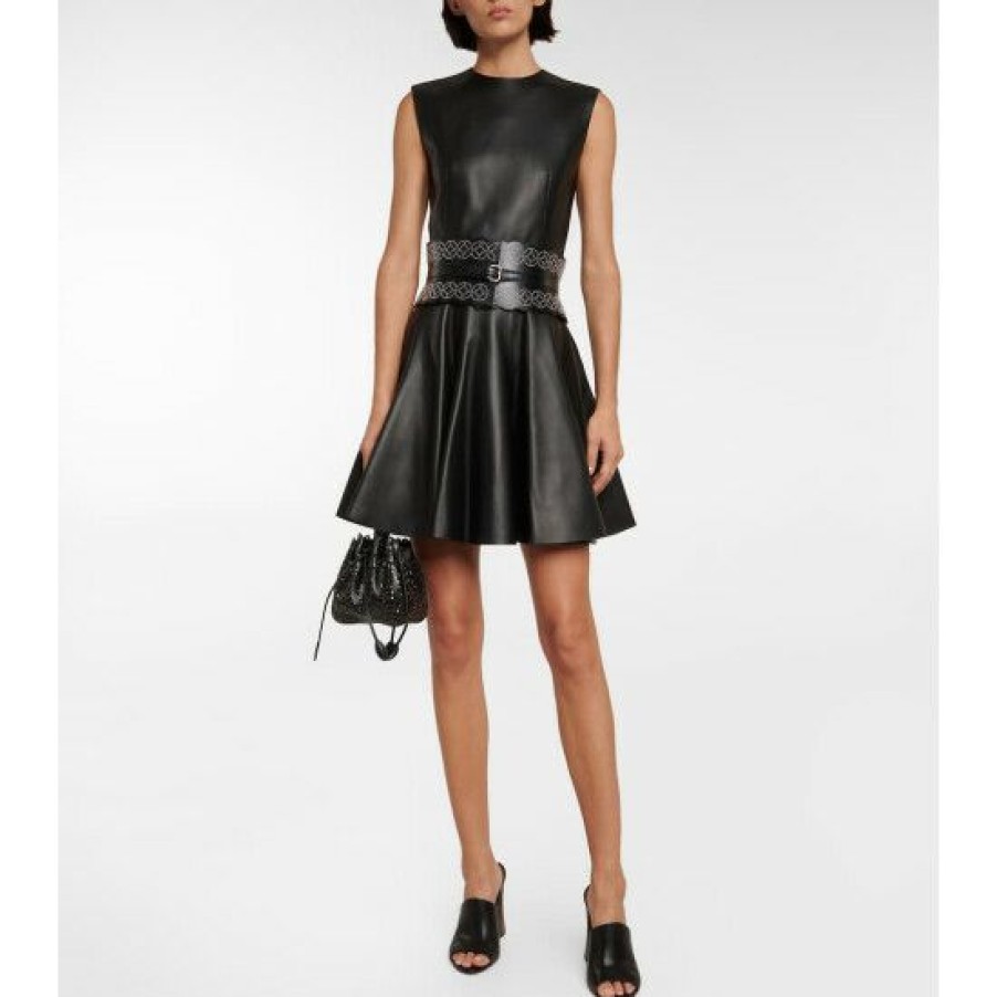 * Alaia Leather Minidress